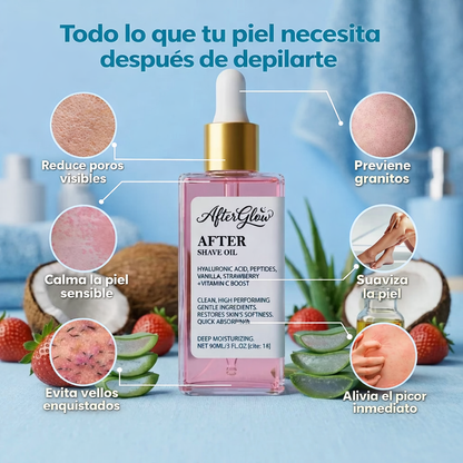 AfterGlow™ | DILE ADIÓS A LA PIEL DE FRESA, IRRITACIÓN Y PELOS ENQUISTADOS AL INSTANTE